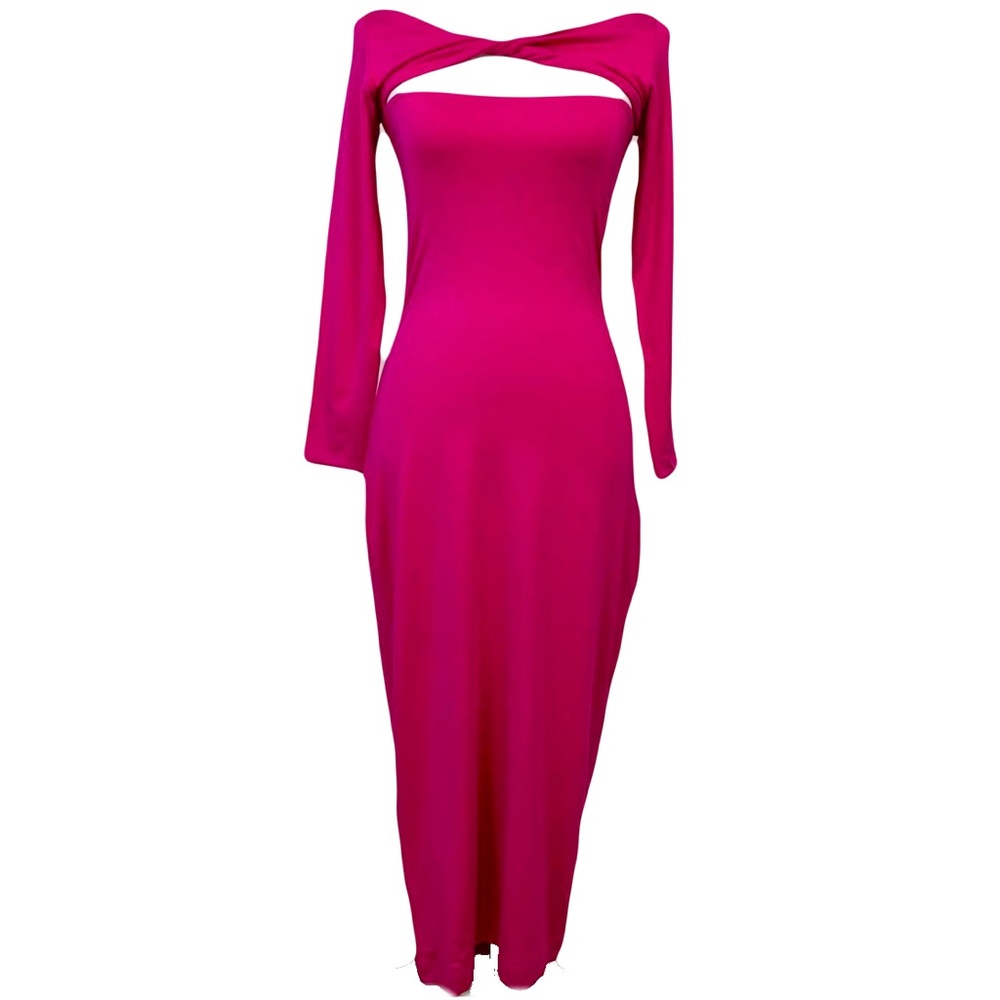 🔥 NWT SER.O.YA Irene Hot Pink Cutout Bodycon Dress S
